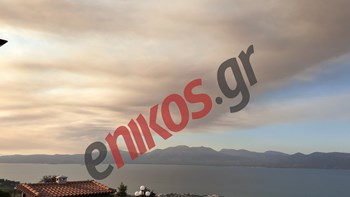 Ορατή από τον Κάλαμο η φωτιά στην Εύβοια – ΦΩΤΟ αναγνώστη