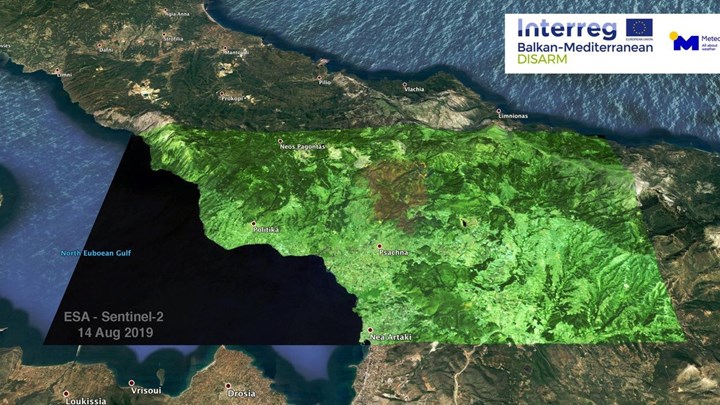 Πυρκαγιά στην Εύβοια: 22.680 στρέμματα έγιναν στάχτη – Τι δείχνει ο δορυφόρος Sentinel-2