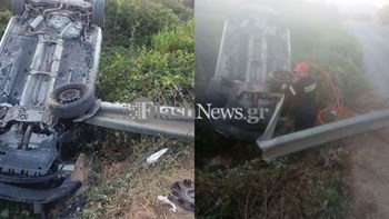 Τροχαίο ατύχημα στα Χανιά – Από θαύμα σώθηκε ο οδηγός – ΦΩΤΟ – BINTEO