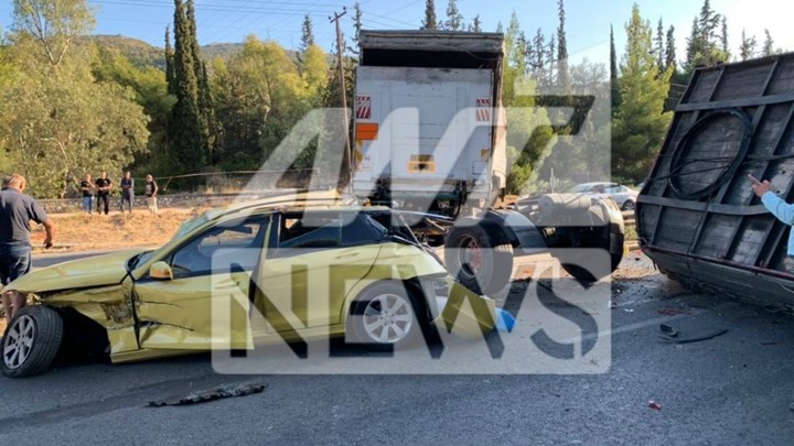 Οι πρώτες εικόνες από το σοβαρό τροχαίο στη Λ. Αθηνών – ΦΩΤΟ