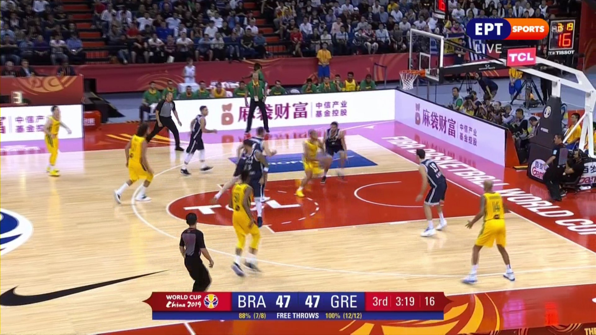 Βραζιλία – Ελλάδα 56-53 (30′)