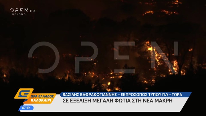 Εκπρόσωπος Τύπου της Πυροσβεστικής: Ήδη είναι βελτιωμένη η εικόνα – Όλα τα ενδεχόμενα για τα αίτια εκδήλωσης της πυρκαγιάς είναι ανοιχτά – ΒΙΝΤΕΟ