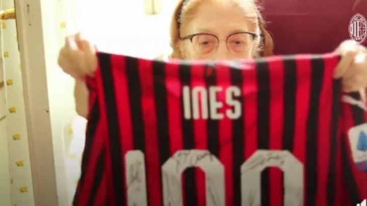 Είναι 100 ετών, γιαγιά, αλλά παθιασμένη με τη Μίλαν – ΒΙΝΤΕΟ