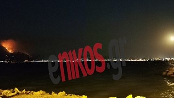 Μάχη με τις φλόγες για δεύτερη νύχτα στο Λουτράκι