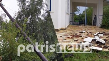 Ανεμοστρόβιλος έπληξε την Αμαλιάδα – Ξηλώθηκαν στέγες και καμινάδες – ΦΩΤΟ