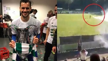 Εικόνες-σοκ στην Πολωνία: Οπαδός πετυχαίνει με φωτοβολίδα ευθείας βολής τον αντίπαλο τερματοφύλακα – ΒΙΝΤΕΟ