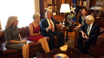 Συνάντηση του Προκόπη Παυλόπουλου με την Kerry Kennedy και τη Μαριάννα Βαρδινογιάννη