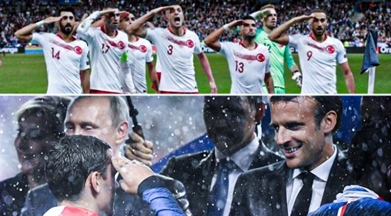 Στην αντεπίθεση τα τουρκικά ΜΜΕ μετά τον στρατιωτικό χαιρετισμό των Τούρκων ποδοσφαιριστών – Οι φωτογραφίες από το παρελθόν και ο Μακρόν