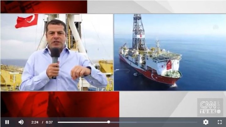 “Ρεπορτάζ”-πρόκληση του CNN Turk πάνω στο γεωτρύπανο Φατίχ – ΒΙΝΤΕΟ