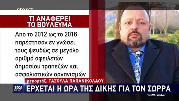 Ξεκινά στις 6 Νοεμβρίου η δίκη του Αρτέμη Σώρρα – ΒΙΝΤΕΟ