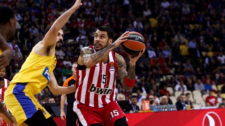 Ολυμπιακός – Μακάμπι Τελ Αβίβ 56-68 (30′)