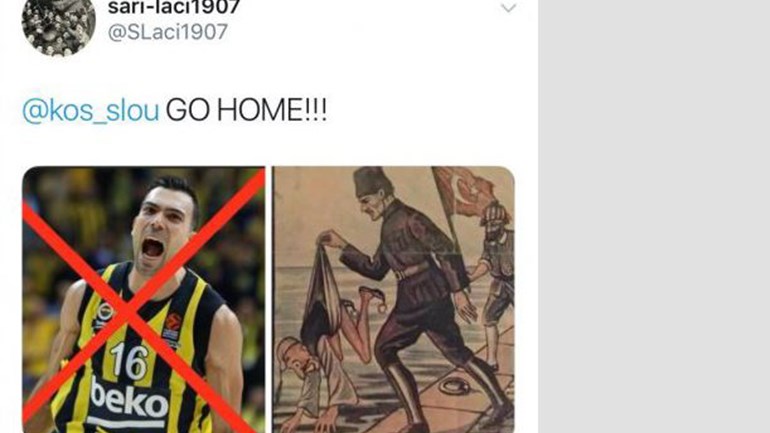 Εμετικά σχόλια των Τούρκων κατά Σλούκα με αναφορές στη Μικρασιατική Καταστροφή – ΦΩΤΟ