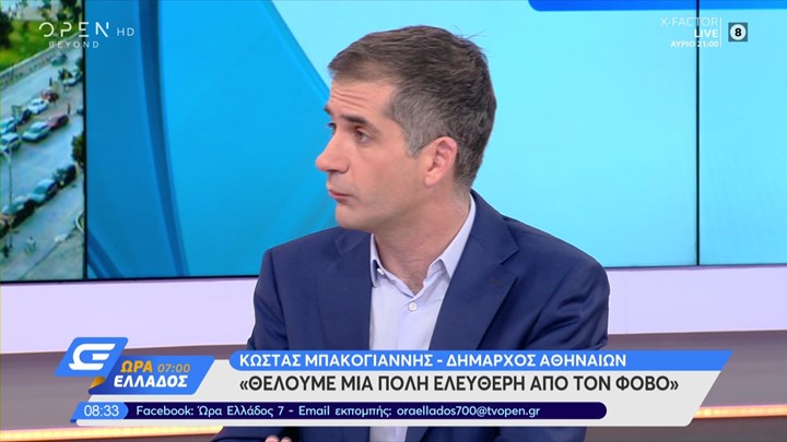 Μπακογιάννης: Κάνουμε restart στα Εξάρχεια και σε όλη την Αθήνα