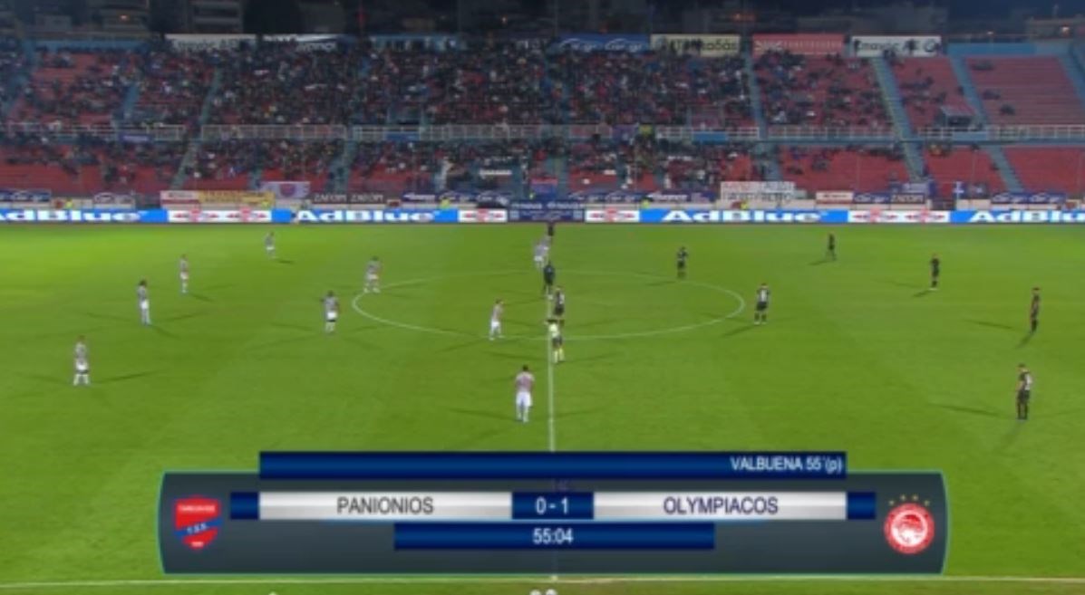 LIVE: Πανιώνιος – Ολυμπιακός 0-1 (55′)