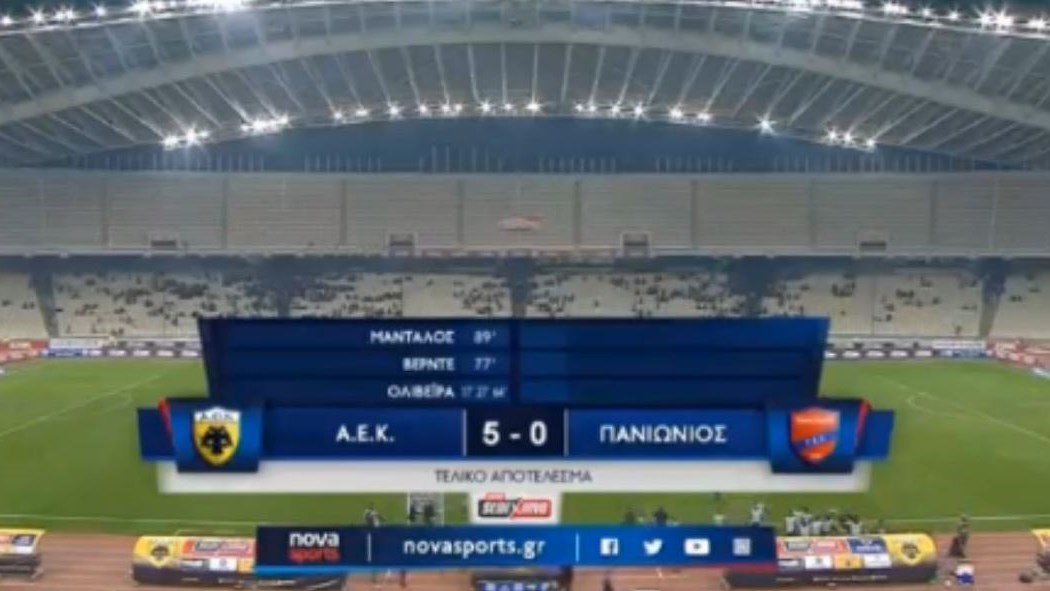 ΑΕΚ – Πανιώνιος 5-0 (ΤΕΛΙΚΟ)