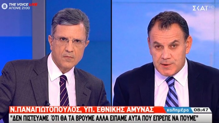 Παναγιωτόπουλος: Ο Ερντογάν μας είπε να μην χτυπάμε πολύ τα χέρια στο τραπέζι – Το ΥΠΕΘΑ δεν είναι περιστερώνας