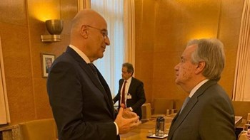 Η συμφωνία Τουρκίας-Λιβύης στο επίκεντρο της συνάντησης Δένδια-Γκουτέρες