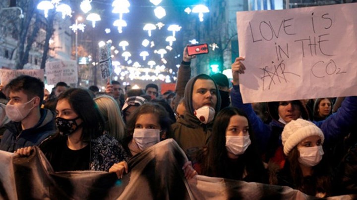 Σκόπια: Διαμαρτυρία για την ατμοσφαιρική ρύπανση