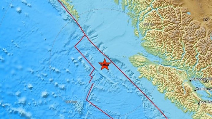 Σεισμός 6 Ρίχτερ ανοικτά της νήσου Βανκούβερ στον Καναδά