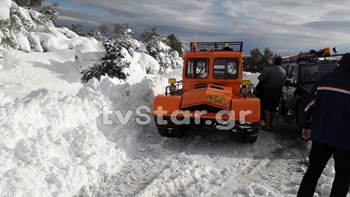 Βοιωτία: Οικισμοί παραμένουν χωρίς ρεύμα – Με ερπυστριοφόρο μεταφέρθηκαν οι τεχνικοί – ΒΙΝΤΕΟ