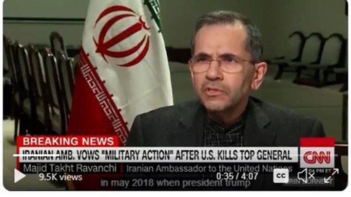 Ιρανός πρέσβης στις ΗΠΑ: Η δολοφονία Σουλεϊμανί ήταν πράξη πολέμου