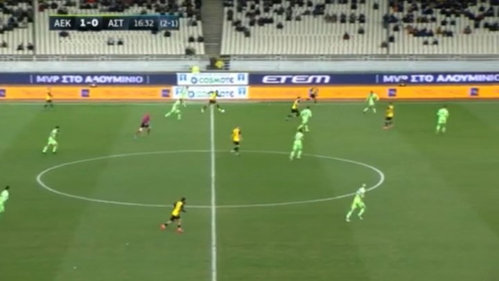 ΑΕΚ – Αστέρας Τρίπολης 1-0 (14′)