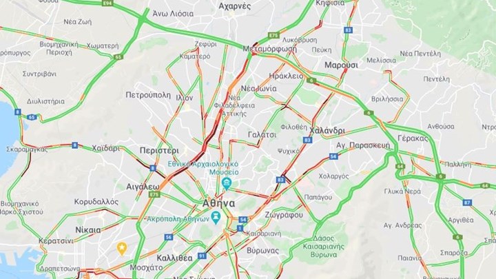 Κίνηση: Δείτε ποιοι δρόμοι είναι μποτιλιαρισμένοι