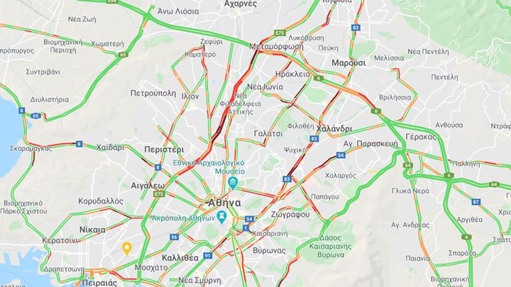 Κίνηση: Δείτε ποιοι δρόμοι είναι μποτιλιαρισμένοι