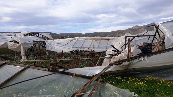 Χανιά: Ανεμοστρόβιλος κατέστρεψε θερμοκήπιο – ΦΩΤΟ