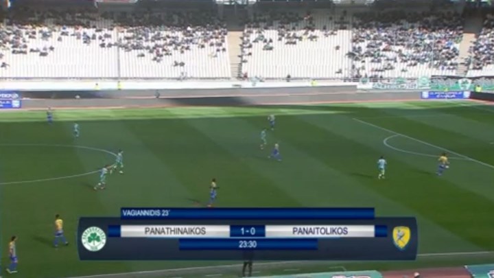 Παναθηναϊκός – Παναιτωλικός 1-0 (23′)