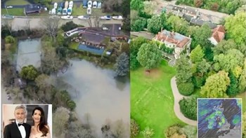 Τζορτζ Κλούνεϊ: Θύμα της καταιγίδας “Ντένις” – Τι έδειξαν οι εναέριες φωτογραφίες