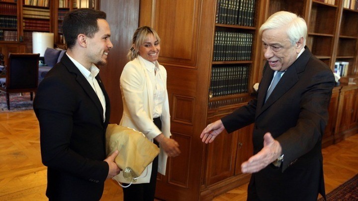 Ο Προκόπης Παυλόπουλος υποδέχτηκε τον Λευτέρη Πετρούνια και τη Βασιλική Μιλλούση