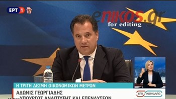 Γεωργιάδης: Όποιος πλήττεται από την κρίση δεν θα πρέπει να ενοχλείται από εισπρακτικές- ΒΙΝΤΕΟ