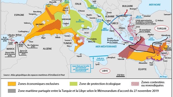 Αντιδράσεις του γαλλικού υπουργείου Άμυνας για τουρκικό χάρτη