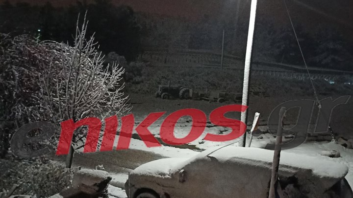 Πρωταπριλιάτικο χιόνι και στην Εξοχή Θεσσαλονίκης – ΦΩΤΟ αναγνώστη