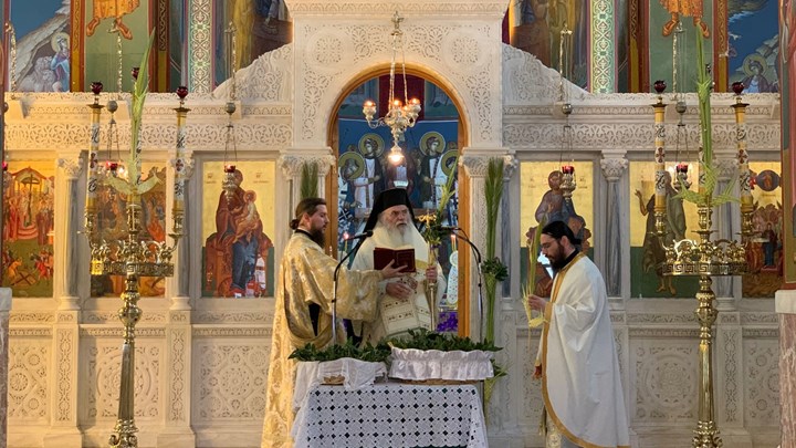 Η Θεία Λειτουργία της Κυριακής των Βαΐων από τον Μητροπολίτη Μεσογαίας και Λαυρεωτικής Νικόλαο