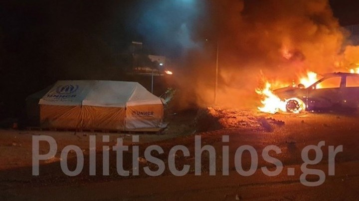 Χίος: Εικόνες καταστροφής στον καταυλισμό της ΒΙΑΛ