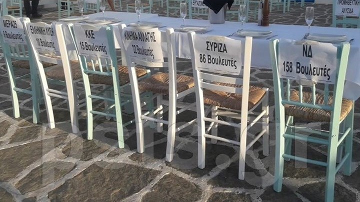 Πάρος: Διαμαρτυρία των επαγγελματιών εστίασης στη Νάουσα με άδειες καρέκλες – ΒΙΝΤΕΟ
