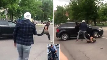 Σοκαριστικό ΒΙΝΤΕΟ: Τζιπ χτυπά διαδηλωτή για την υπόθεση Φλόιντ