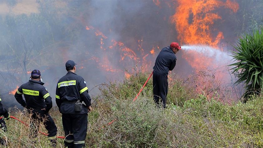 Ρέθυμνο: Φωτιά σε δασική έκταση στο Αμάρι