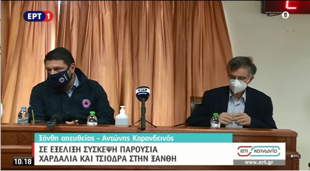 Κορονοϊός: Με μάσκες στην Ξάνθη Χαρδαλιάς και Τσιόδρας