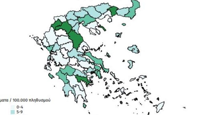 Κορονοϊός: Ο νέος χάρτης της πανδημίας στην Ελλάδα – ΦΩΤΟ