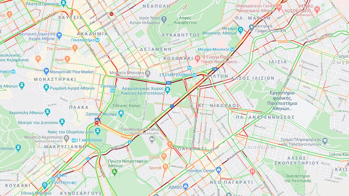 Κίνηση: “Έμφραγμα” στο κέντρο της Αθήνας – Δείτε ποιους δρόμους να αποφύγετε