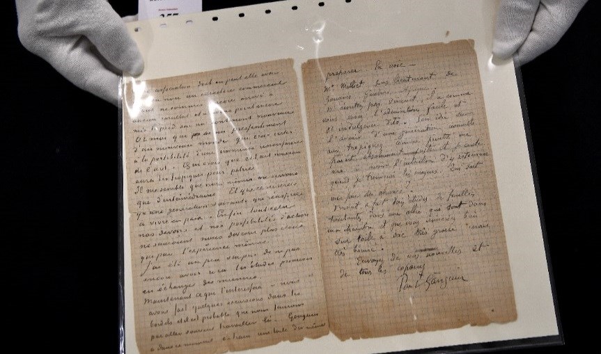 Επιστολή των Βαν Γκογκ και Γκογκέν για τις εμπειρίες τους σε οίκους ανοχής πωλήθηκε για 210.600 ευρώ