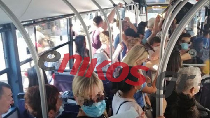 Καταγγελία αναγνώστη: Συνωστισμός σε τρόλεϊ – Ο ένας πάνω στον άλλο – ΦΩΤΟ