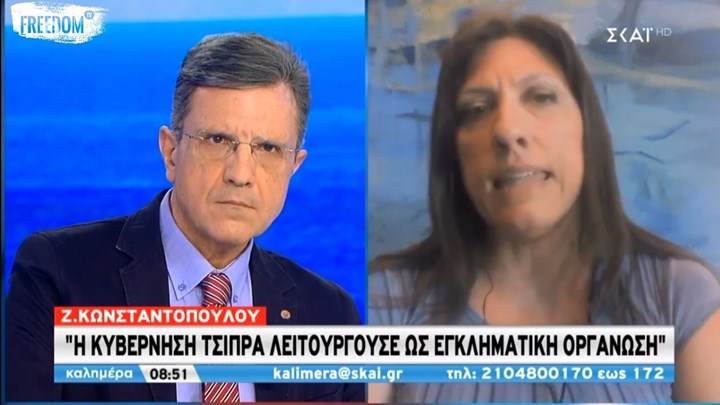 Κωνσταντοπούλου: Η κυβέρνηση Τσίπρα λειτουργούσε ως εγκληματική οργάνωση – ΒΙΝΤΕΟ