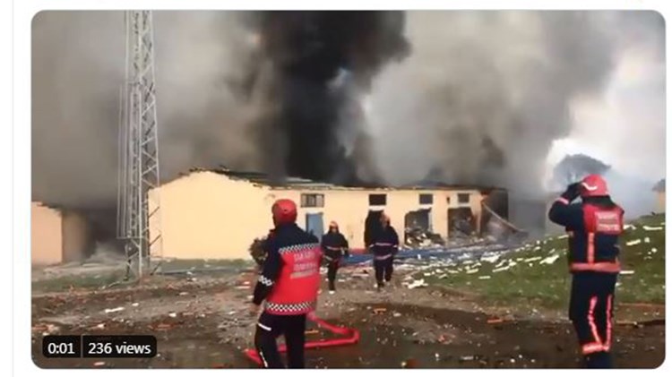 Τουρκία: Δυο νεκροί από την ισχυρή έκρηξη σε εργοστάσιο πυροτεχνημάτων – ΒΙΝΤΕΟ