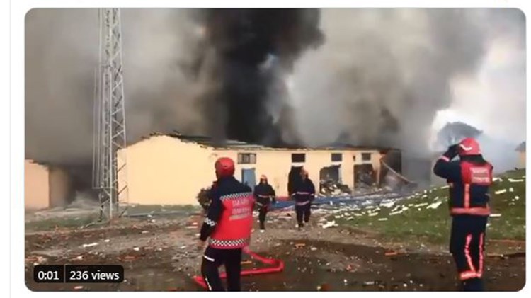 Τουρκία: Δυο νεκροί από την ισχυρή έκρηξη σε εργοστάσιο πυροτεχνημάτων – ΒΙΝΤΕΟ