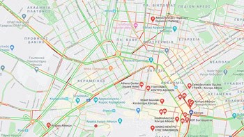 Κίνηση: Αυξημένη σε πολλούς δρόμους της Αθήνας – Πού εντοπίζονται τα μεγαλύτερα προβλήματα