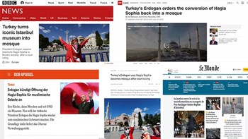 Αγία Σοφία: Πώς σχολιάζουν τα διεθνή ΜΜΕ την απόφαση να μετατραπεί σε τζαμί – ΦΩΤΟ